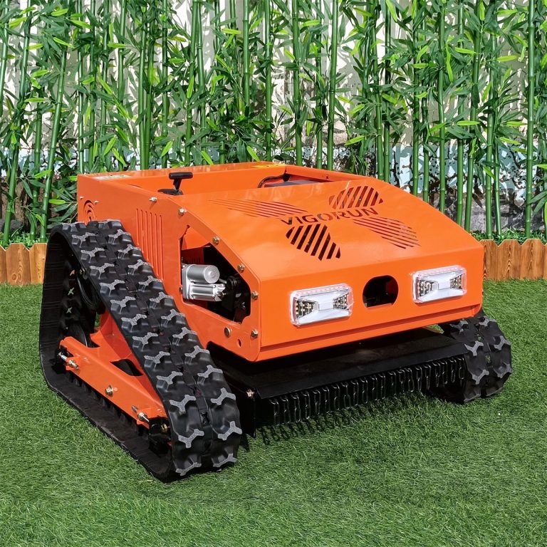 Best price wireless radio control crawler villa lawn slasher mower